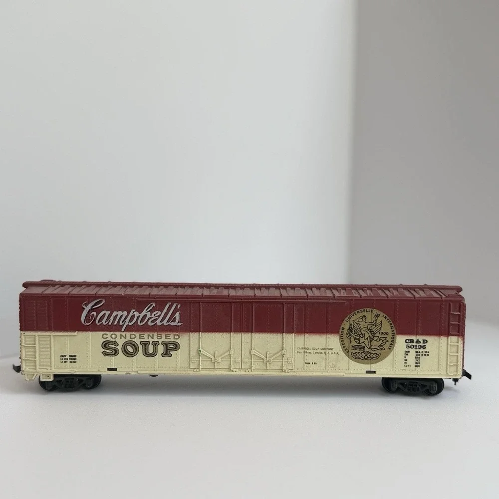 VTG Tyco Ho Scale Campbells Soup double Door Boxcar #50196 train Car 8.5
